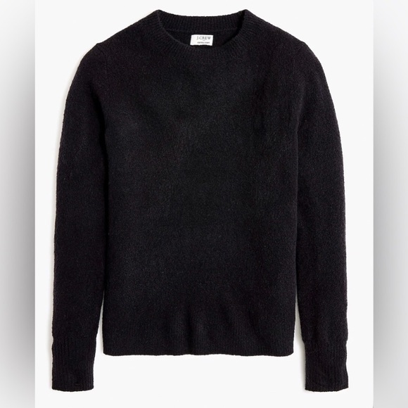 J. Crew Crewneck Sweater Extra Soft Yarn Black Small NWT Style BU223 - Picture 3 of 10